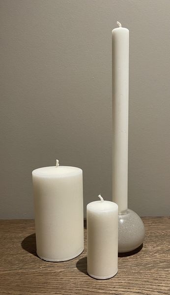Kubbelys Hvit - H15cm